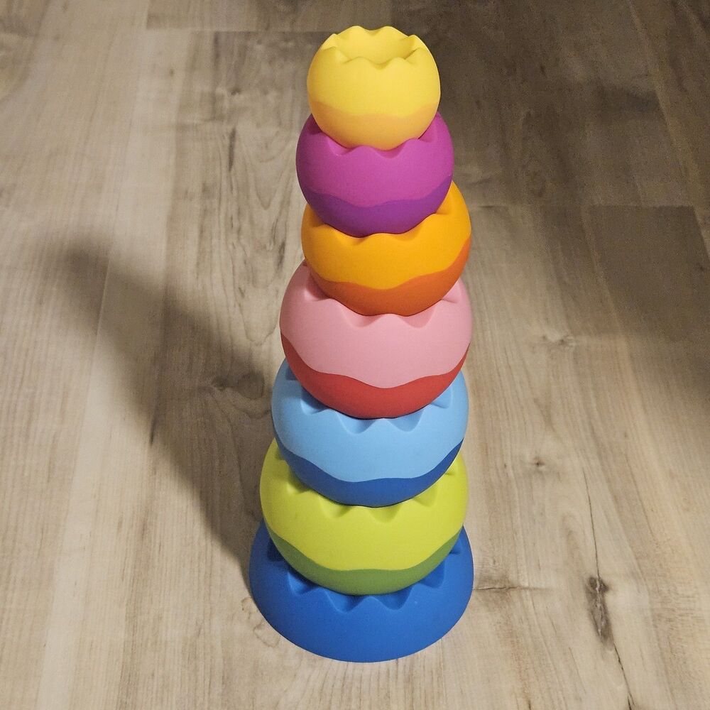Fat Brain Toys Tobbles Neo 6 Stackable Spheres Learning Sensory Motor Skills